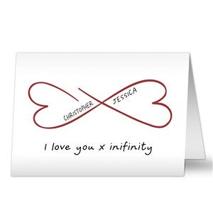 I Love You Infinity Personalized Greeting Card - 44600