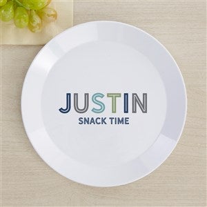 Boys Colorful Name Personalized Kids Plate - 44613-P