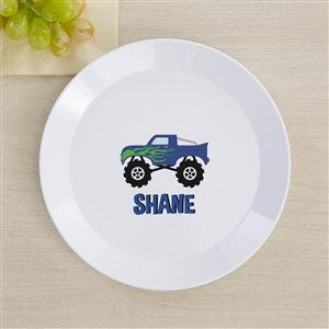 Construction  Monster Trucks Personalized Kids Plate - 44614-P