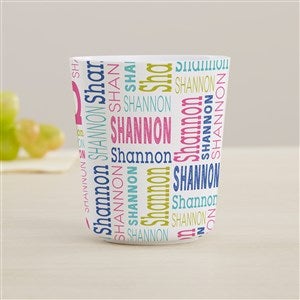 Trendy Repeating Name Personalized Kids Cup - 44618-C