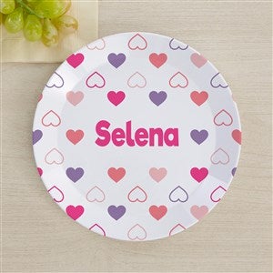 Hearts Personalized Kids Plate - 44623-P