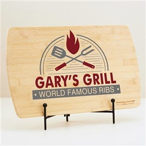 The Grill Personalized Wood Cutting Board - 44635