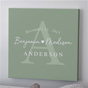 Simply Us Personalized Wedding Canvas Print - 24quot; x 24quot; - 44673-24x24