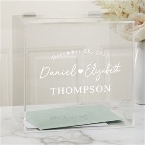 Simply Us Personalized Wedding Acrylic Card Box - 44683