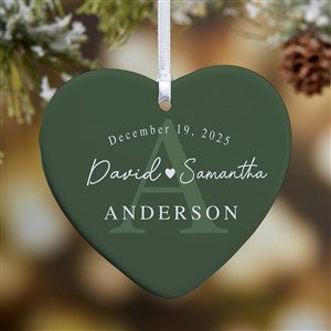 Simply Us Personalized Wedding Heart Ornament- 3.25quot; Glossy - 1 Sided - 44685-1