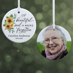 Beautiful Soul Personalized Memorial Photo Ornament- 2.85quot; Glossy - 2 Sided - 44794-2