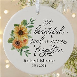 Beautiful Soul Personalized Memorial Photo Ornament-3.75quot; Matte - 1 Sided - 44794-1L