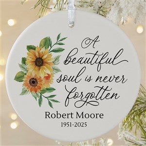 Beautiful Soul Personalized Memorial Photo Ornament-3.75 Matte - 1 Sided - 44794-1L