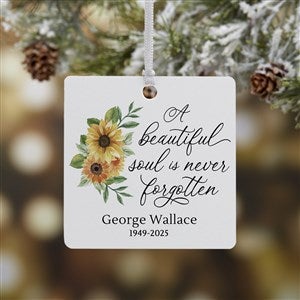 Beautiful Soul Personalized Memorial Photo Ornament- 2.75 Metal - 1 Sided - 44794-1M