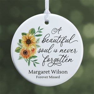 Beautiful Soul Personalized Memorial Photo Ornament- 2.85quot; Glossy - 1 - 44794-1