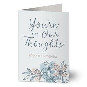 Youre In Our Thoughts Personalized Sympathy Greeting Card - 44798