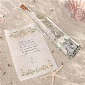 Floral Anniversary Personalized Letter In A Bottle - 44814