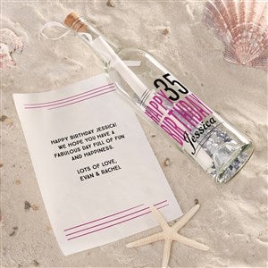 Vintage Birthday Personalized Letter In A Bottle - 44821