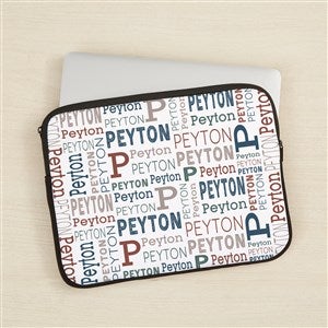 Trendy Repeating Name Personalized 13 Laptop Sleeve - 44842