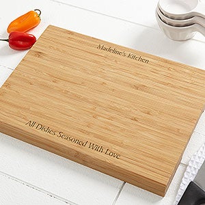 You Name It 14x18 Personalized Bamboo Cutting Board - 4486-L