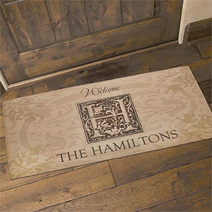 Personalized Oversized Door Mat - Family is Forever with Monogram - 4489-O