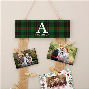 Christmas Plaid Personalized Christmas Card Holder - 44927