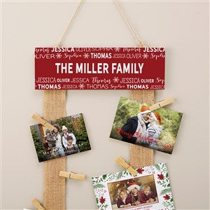 Snowflake Family Personalized Christmas Card Holder - 44928