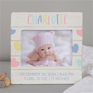 Personalized Baby Shiplap Frame - Hi Little One - 5x7 Horizontal - 44967-5x7H
