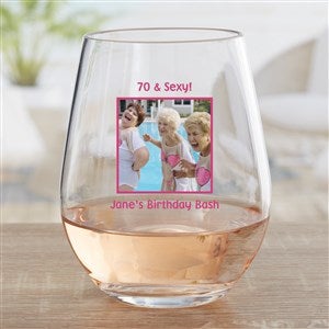 Picture Perfect Personalized Unbreakable Tritan Stemless Wine Glass - 45105-W