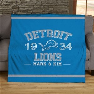 NFL Established Detroit Lions Personalized 50x60 Plush Fleece Blanket - 45191-F