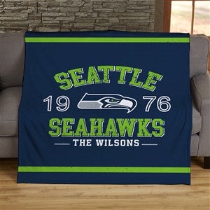 NFL Established Seattle Seahawks Personalized 50x60 Sherpa Blanket - 45219-S