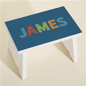 Boys Colorful Name Personalized Kids Step Stool - 45255