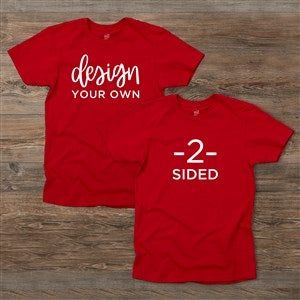 Family Reunion Design Your Own 2 Sided Hanes® Adult T-Shirt- Red - 45305-DBS-R