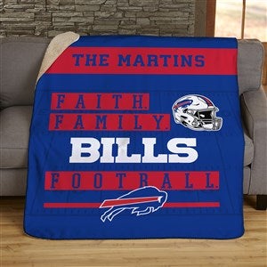 NFL Faith  Family Buffalo Bills Personalized 60x80 Sherpa Blanket - 45320-SL