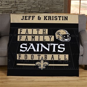 NFL Faith  Family New Orleans Saints 50x60 Lightweight Fleece Blanket - 45333-LF