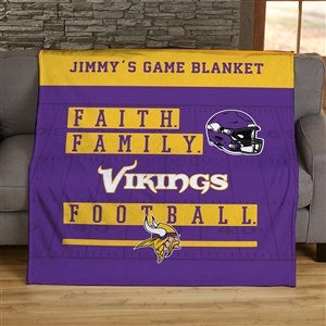 NFL Faith  Family Minnesota Vikings Personalized 60x80 Plush Fleece Blanket - 45334-FL