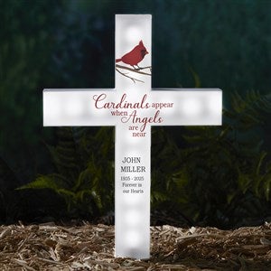 Cardinal Memorial Personalized Solar Outdoor Garden Stake - 45342