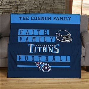 NFL Faith & Family Tennessee Titans Personalized 50x60 Plush Fleece Blanket - 45369-F