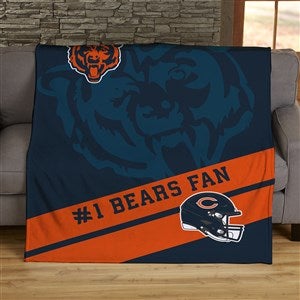 NFL Corner Logo Chicago Bears Personalized 60x80 Plush Fleece Blanket - 45433-FL