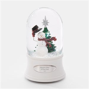 Engraved Top Hat Snowman Snow Globe - 45501