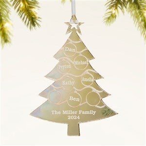 Family Tree Personalized Acrylic Ornament- Gold - 45515-G