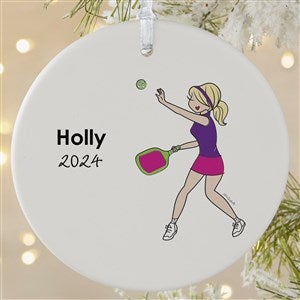 philoSophies® Pickleball Personalized Ornament-3.75 Matte - 1 Sided - 45524-1L
