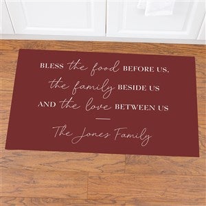 Bless the Food Before Us Personalized Kitchen Mat- 20x35 - 45599-M