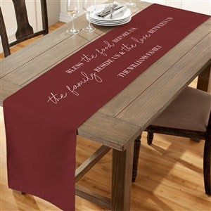 Bless the Food Before Us Personalized Table Runner- 16 x 60 - 45600-S