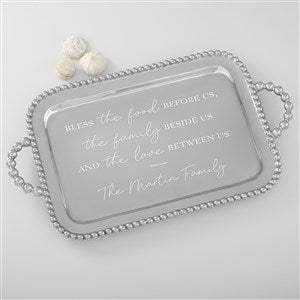 Mariposa® String of Pearls Bless the Food Before Us Handled Serving Tray - 45605