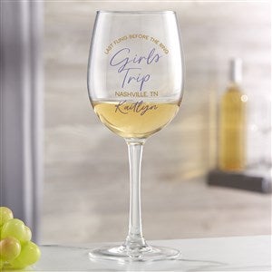 Girls Trip Personalized White Wine Glass - 45610-W
