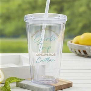 Girls Trip Personalized 17 oz. Acrylic Insulated Tumbler - 45612