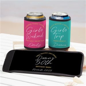 Girls Trip Personalized Beer Can  Bottle Wrap - 45618