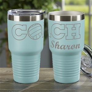 Coach Personalized 30 oz. Stainless Steel Tumbler- Teal - 45653-T