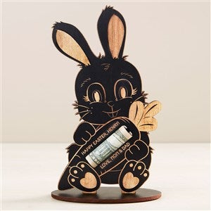 Easter Bunny Personalized Wood Money Holder - Black - 45695-B