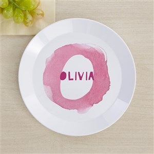 Watercolor Name Personalized Kids Plate - 45700-P