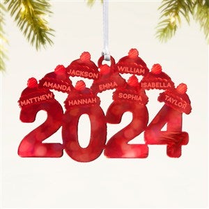2024 Family Personalized Acrylic Ornament- Red - 45711-R