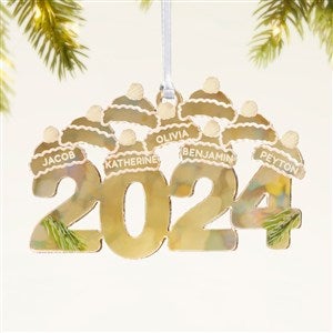2024 Family Personalized Acrylic Ornament- Gold - 45711-G