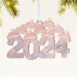 2024 Family Personalized Acrylic Ornament- Rose Gold - 45711-RG