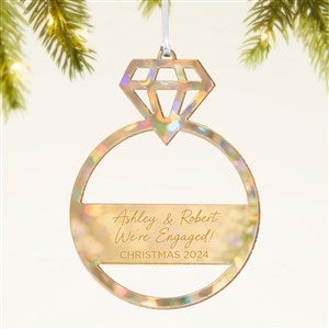 Engagement Ring Personalized Acrylic Ornament- Gold - 45713-G